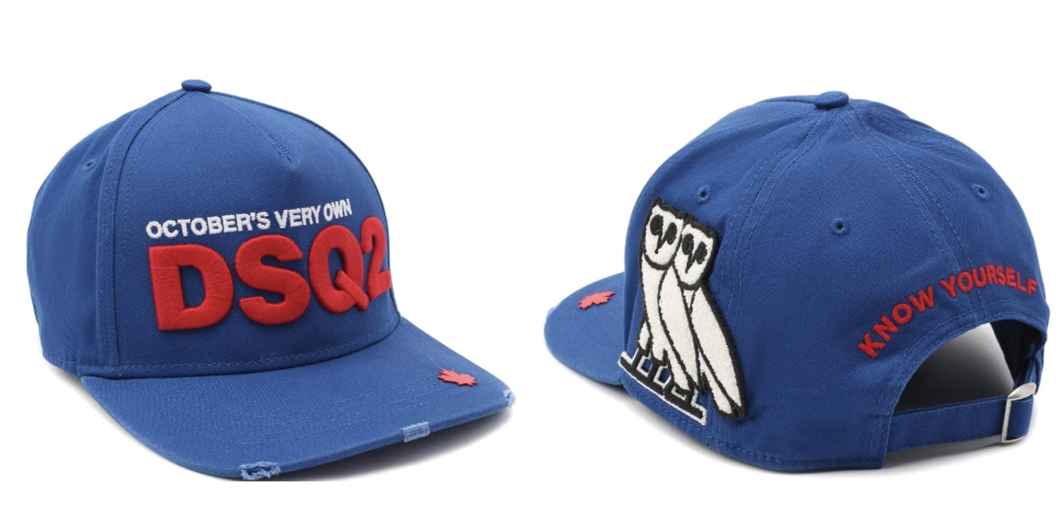 DSQUARED2 ディースクエアード OVO コラボキャップ DSQUARED2 x OVO X D2 Logo Embroidered Baseball Cap Cap